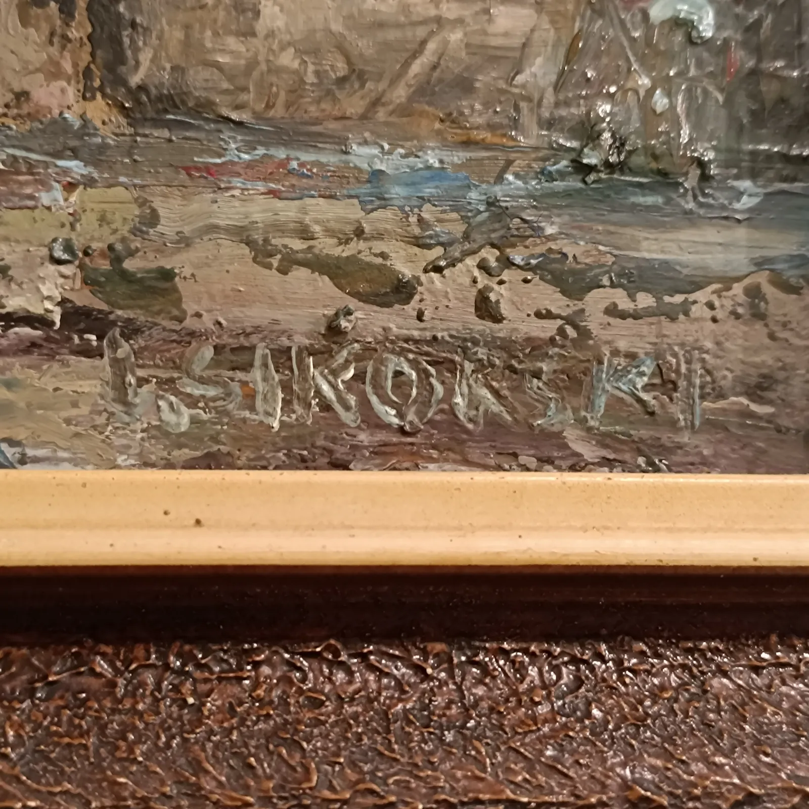 Lesław SIKORSKI – Oryginał, Olej, „Włocławek, ul. Gdańska”
