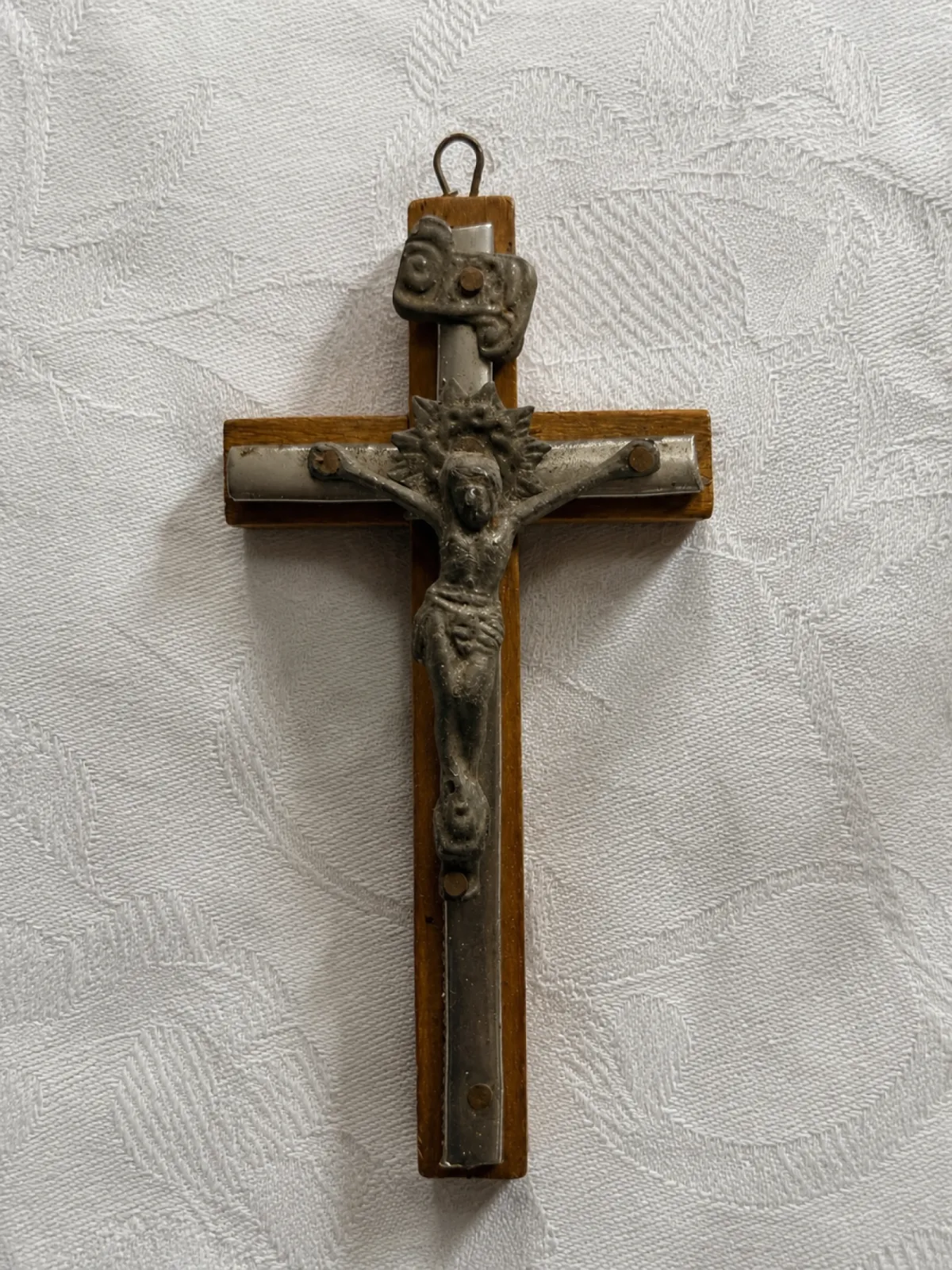Stary drewniany krzyżyk / krucyfiks vintage