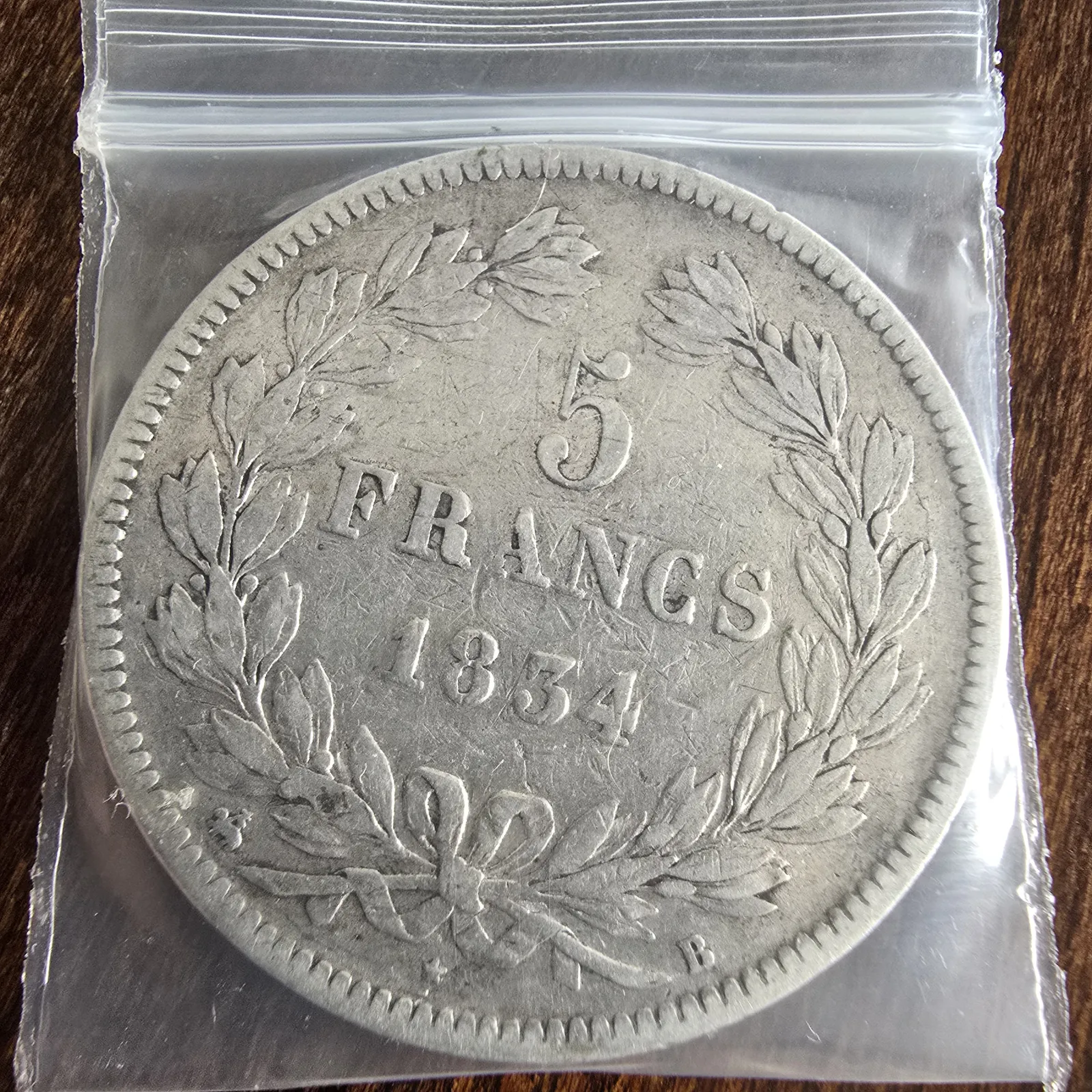5 Franków 1834 B Francja  srebro