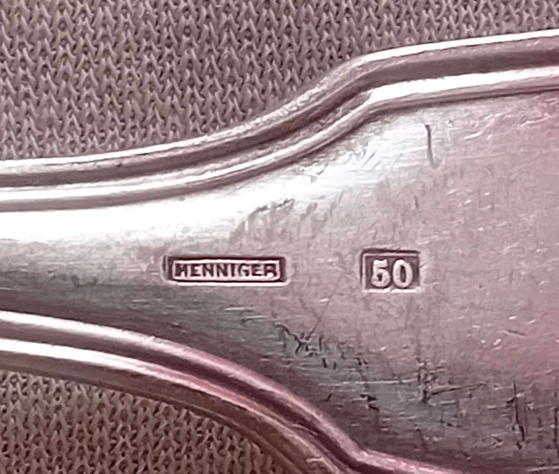 Komplet 6 secesyjnych widelców Gustaw Henniger - Warszawa, punca stos. po I W.Św.