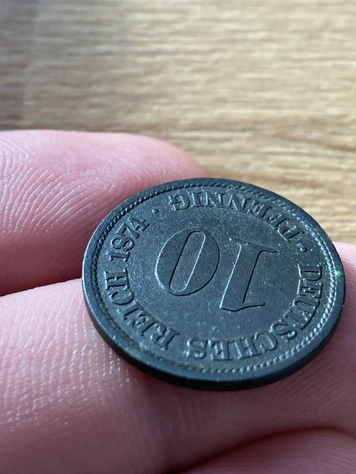 10 pfenningów 1874. Stan idealny!