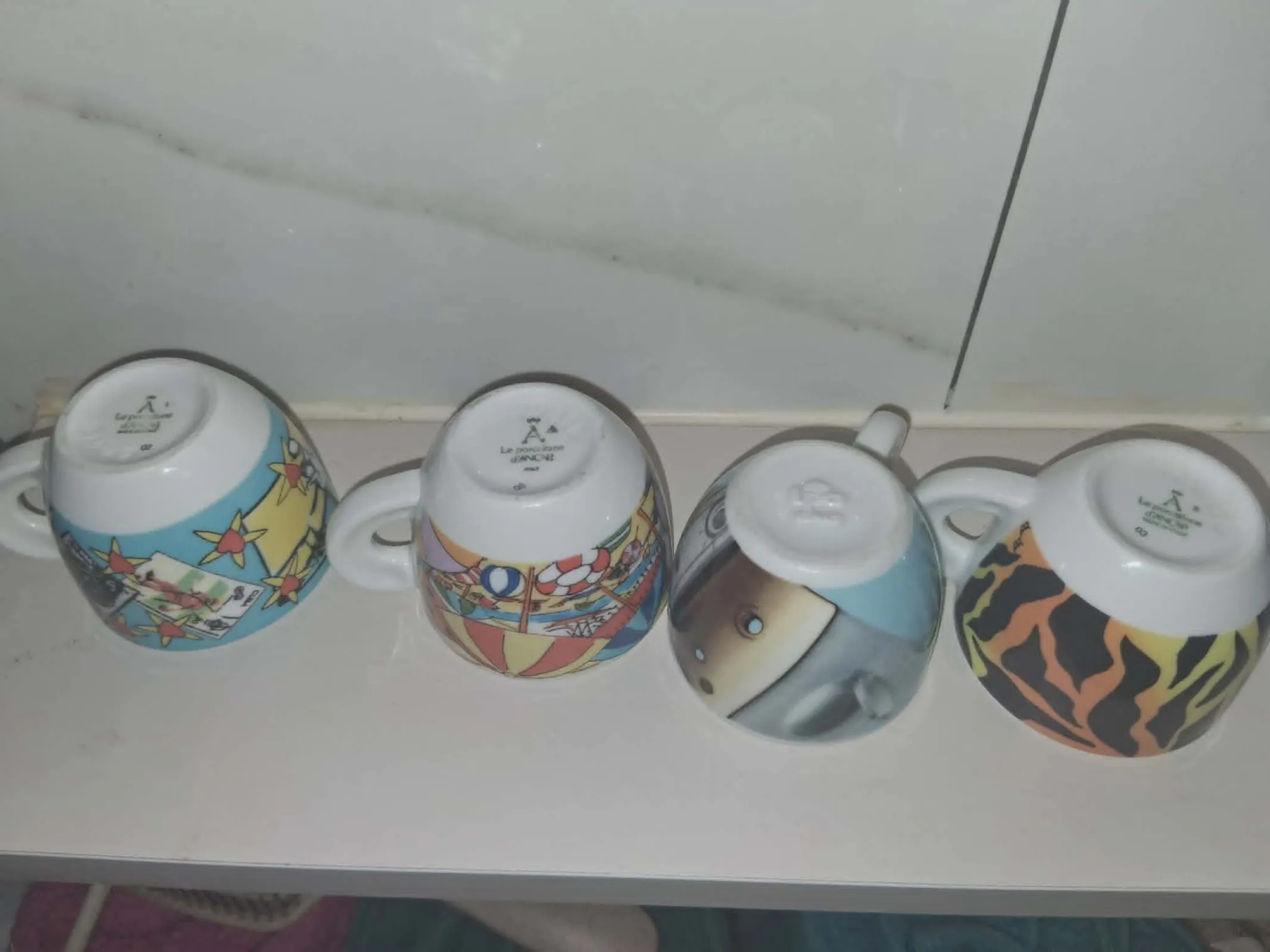 4x Włoskie Filiżanki Espresso ANCAP – Porcelana Premium – Made in Italy