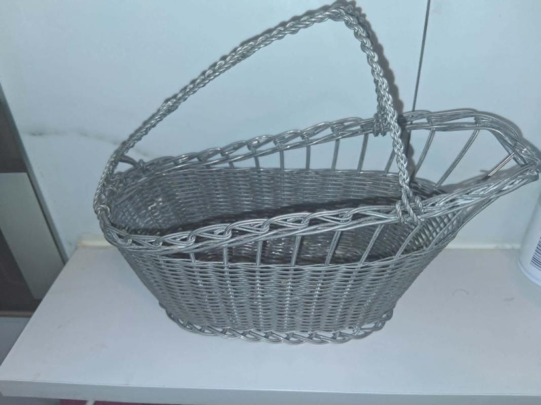 Luksusowy Koszyk do Wina – Srebrzona Kołyska – Vintage Premium