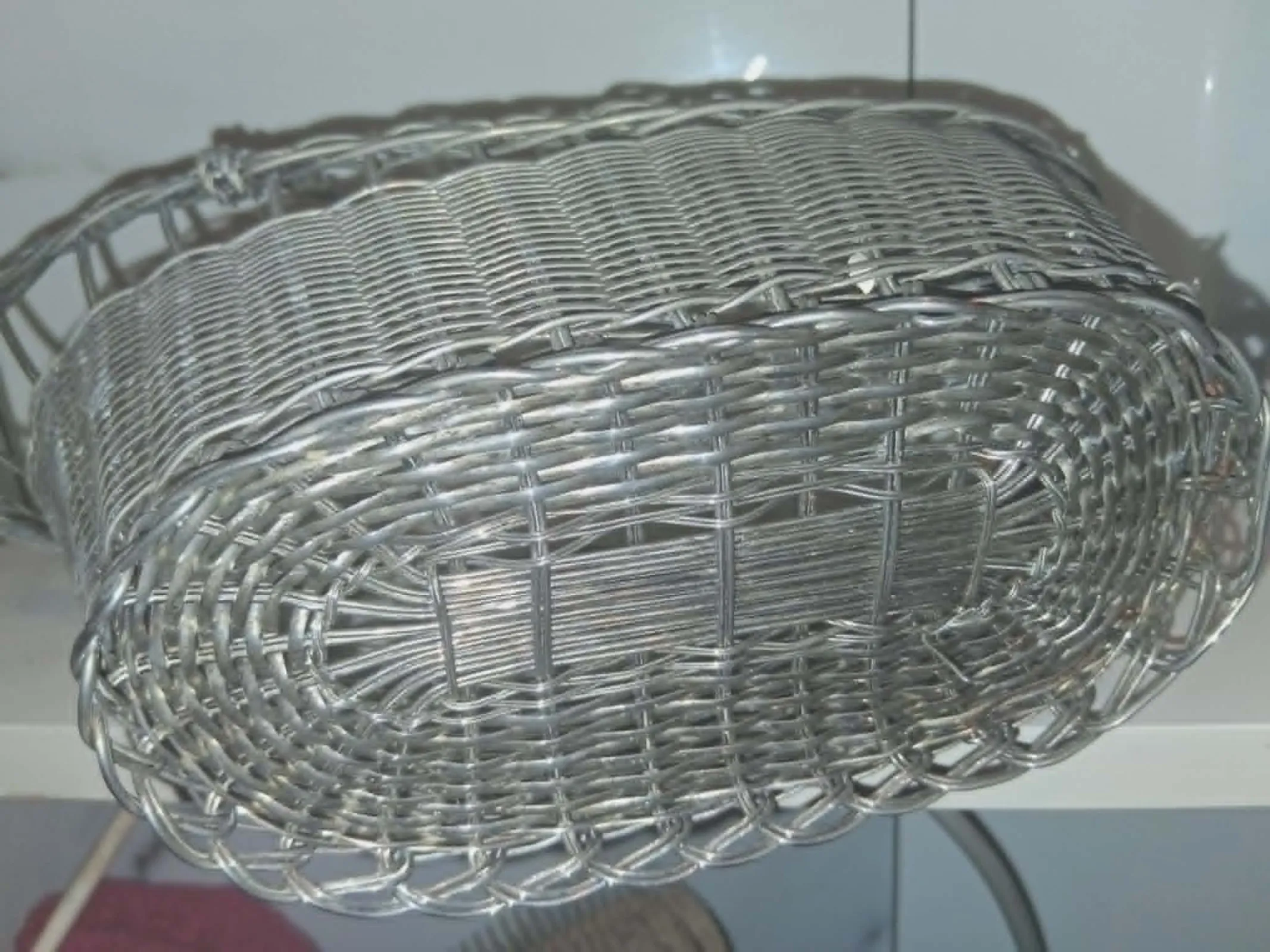 Luksusowy Koszyk do Wina – Srebrzona Kołyska – Vintage Premium