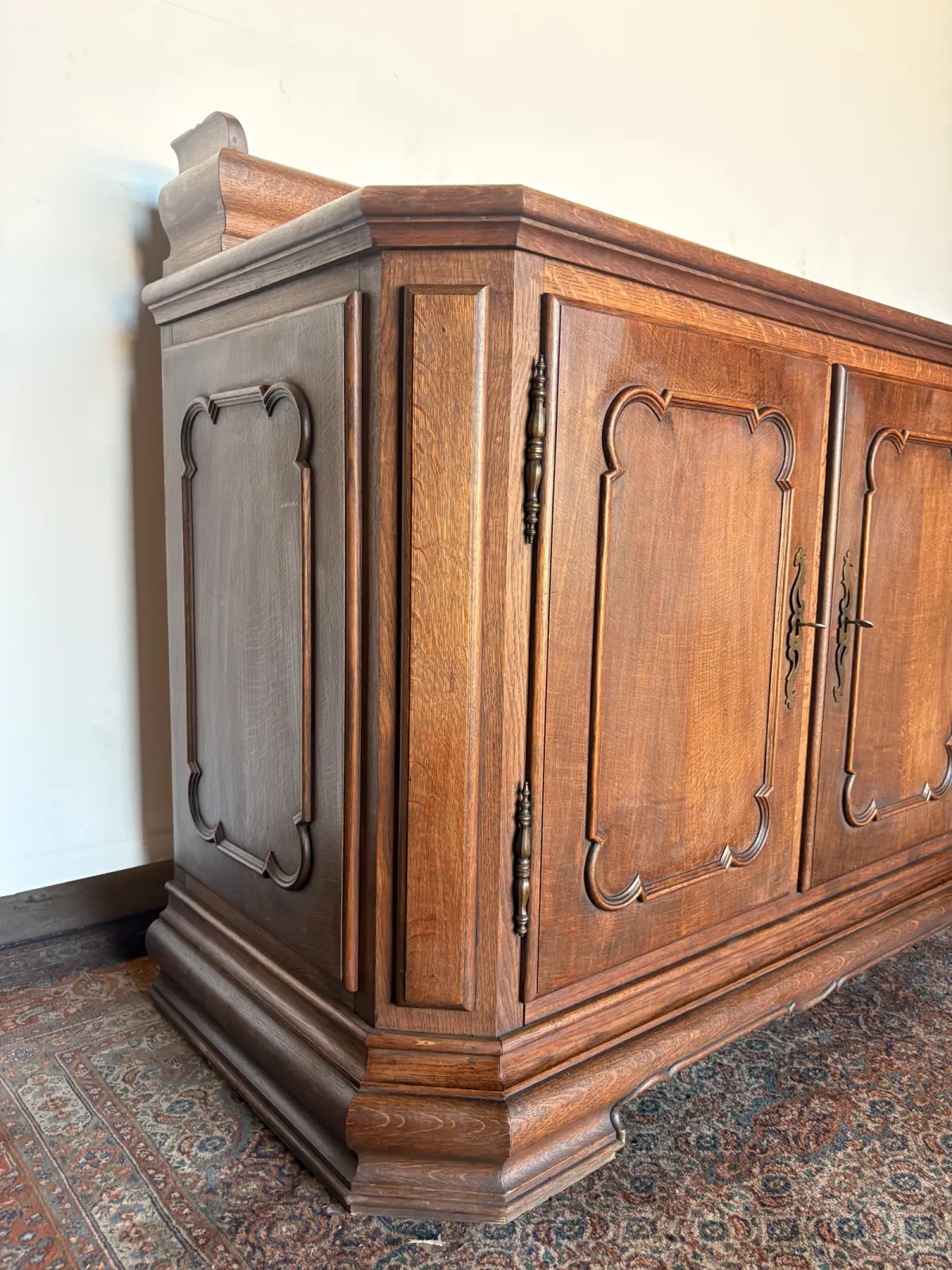 Stylowa Komoda Dębowa 220 cm | Pojemna | Piękne Drewno