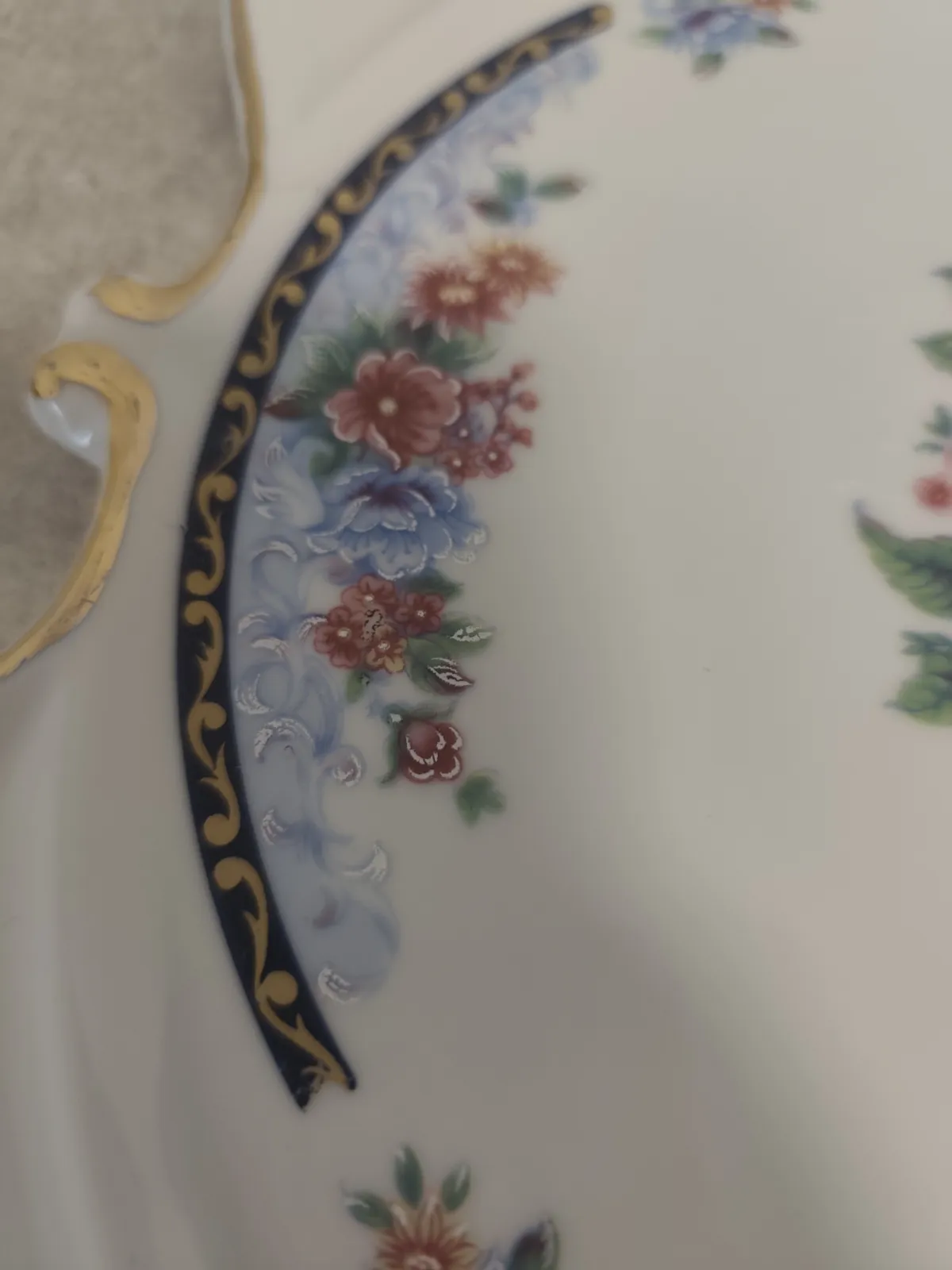 Limoges France patera ręcznie malowana duza
