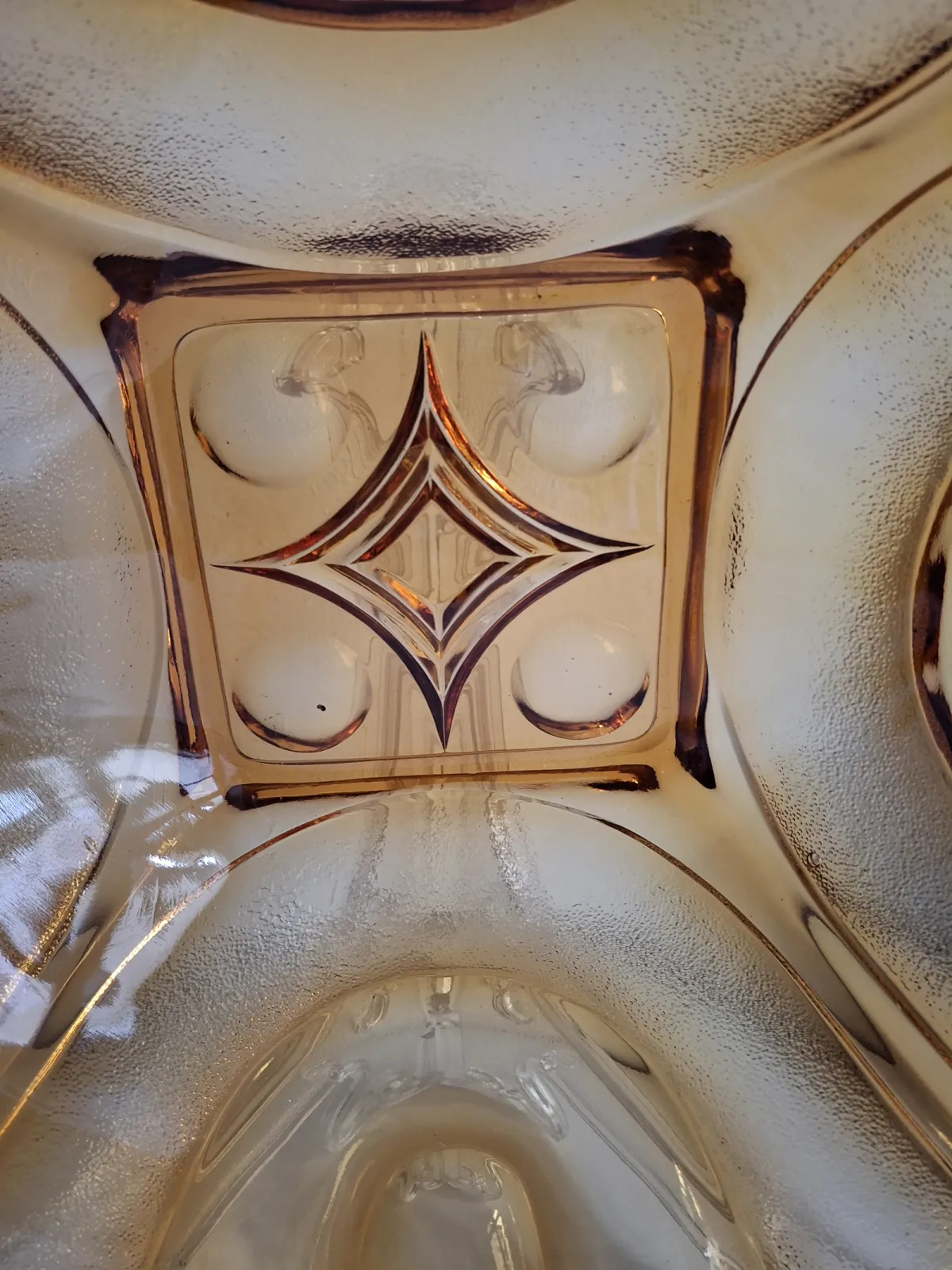 Patera art deco grube szkło
