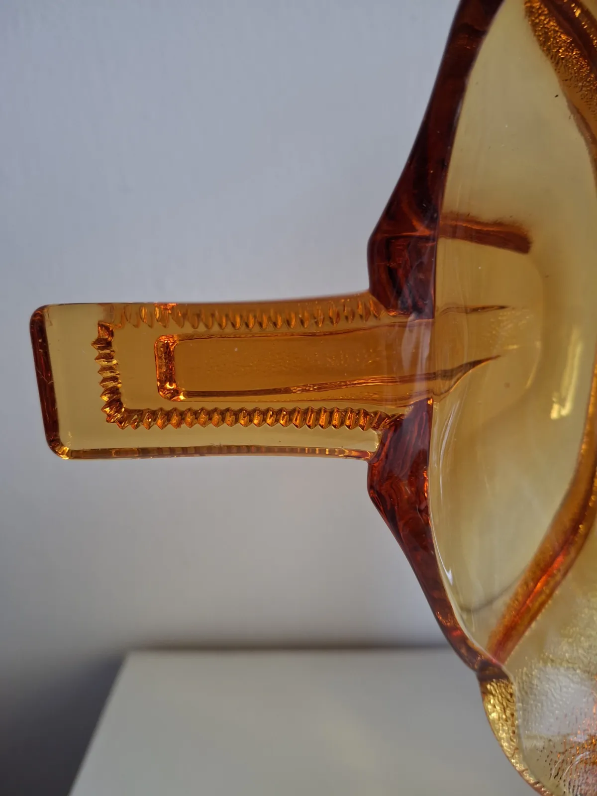 Patera art deco grube szkło