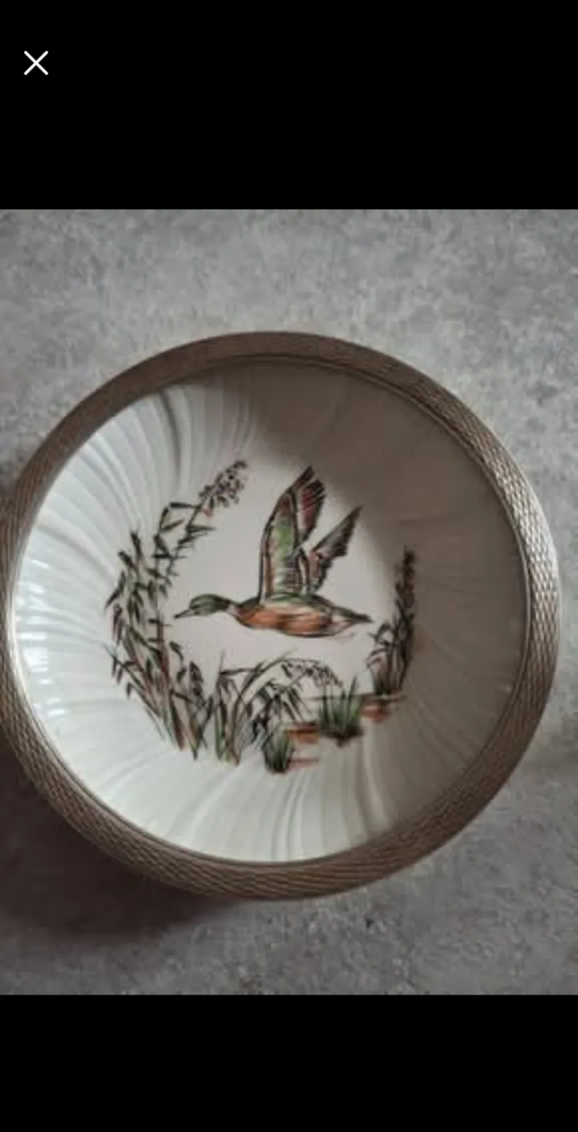 Talerzyk porcelana Limoges okuta w srebro 925