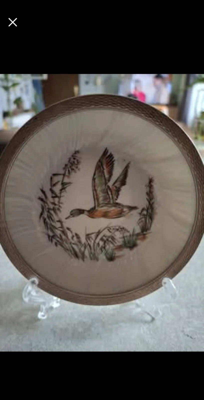Talerzyk porcelana Limoges okuta w srebro 925