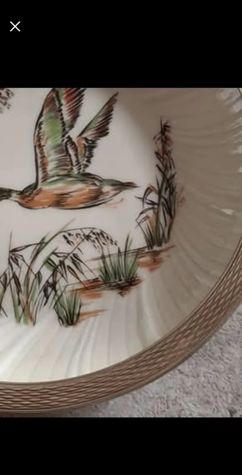 Talerzyk porcelana Limoges okuta w srebro 925