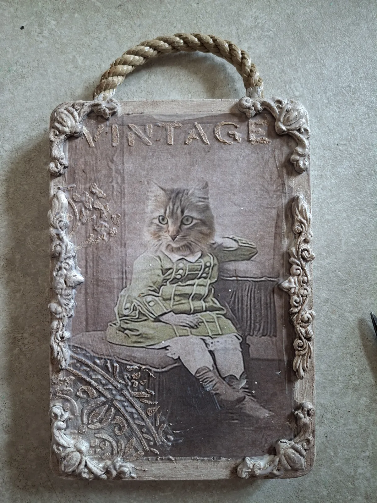 Obrazek dekoracyjny Kot vintage