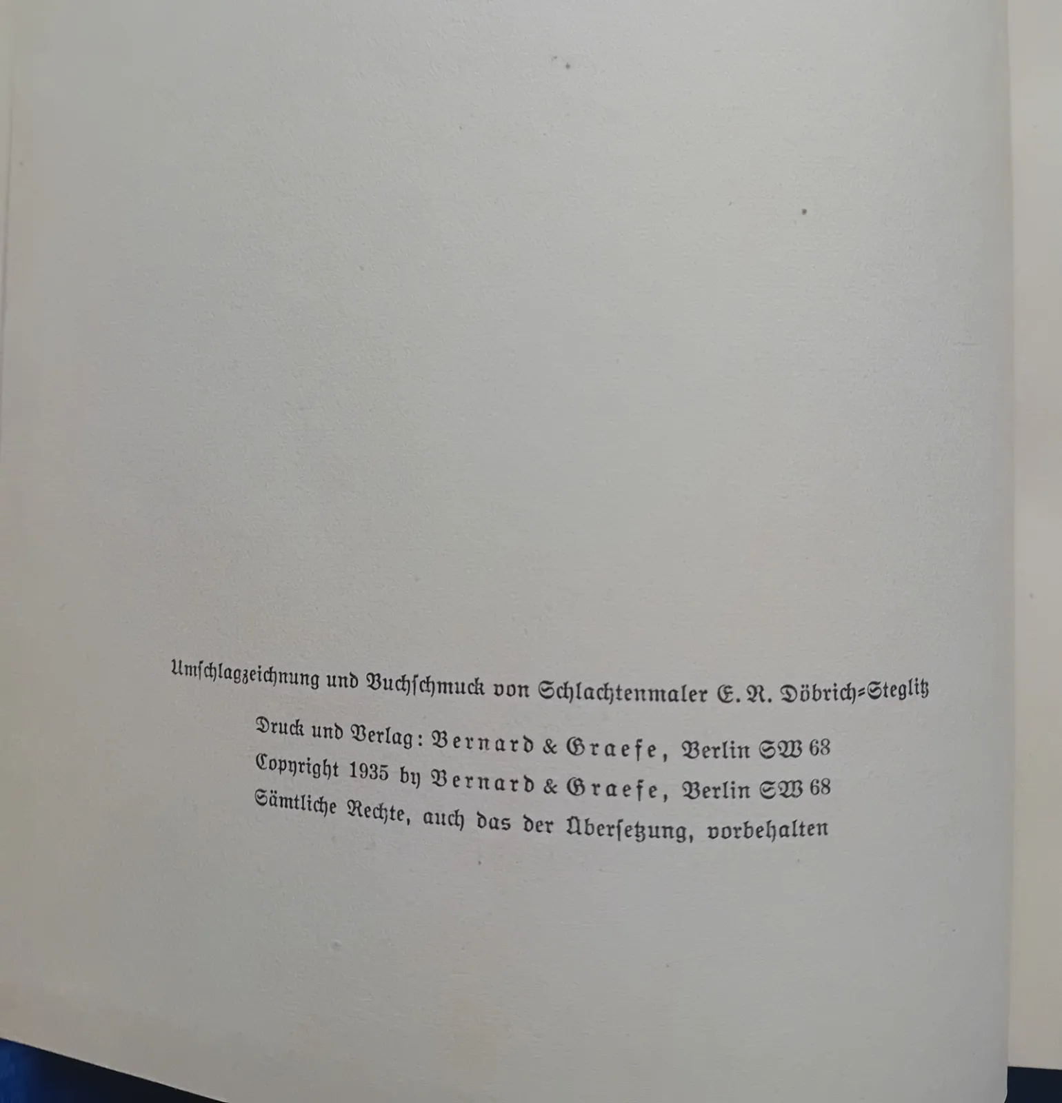 Herbert Sulzbach. Zwei lebende Mauern. verlag Bernard & Graefe, Berlin. 1935 r. Wydanie I.