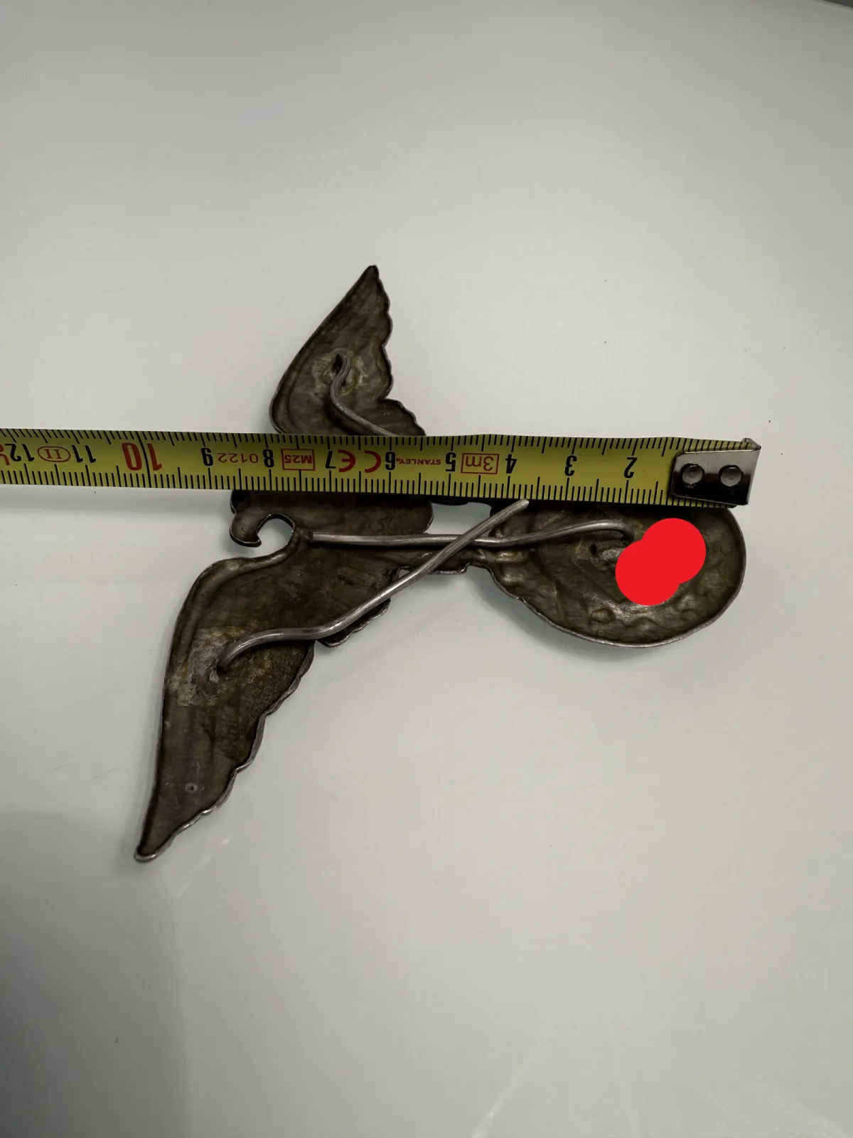 Historyczny emblemat NSKK do hełmu motocyklowego – orzeł metalowy, II wojna światowa / militaria