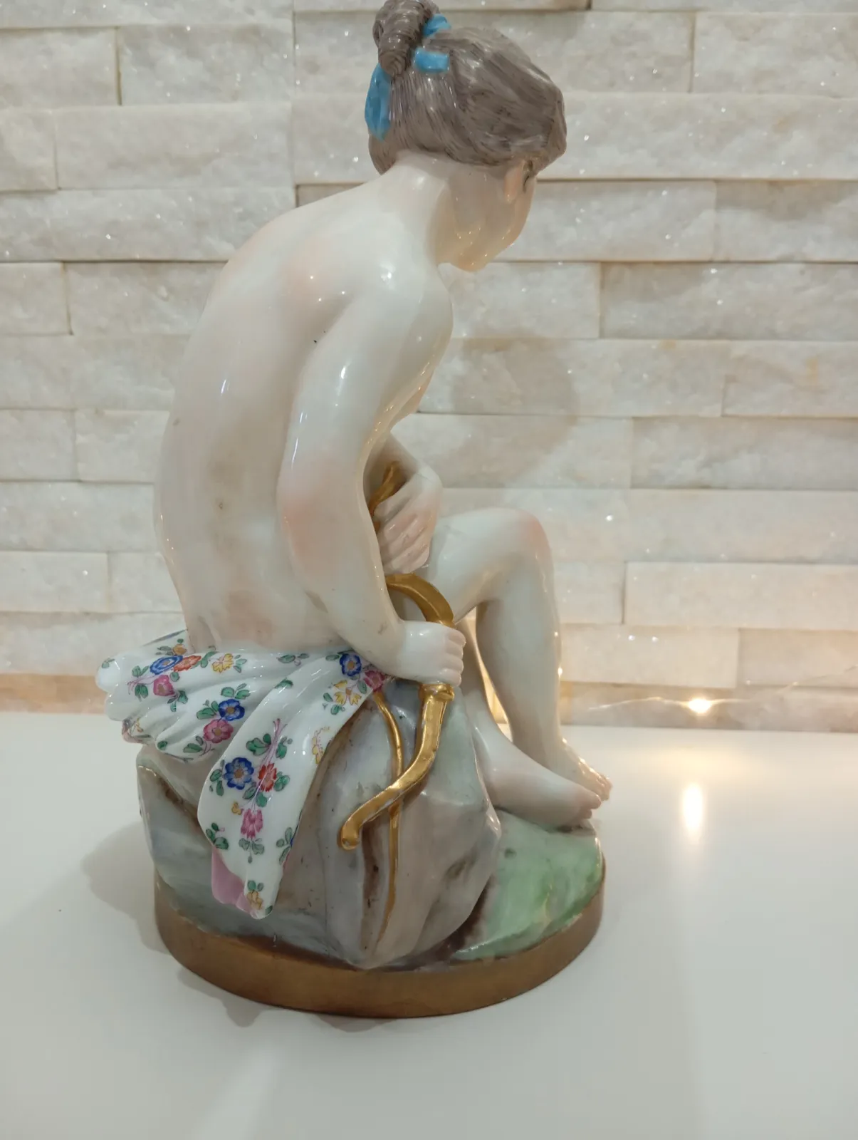 Figurka Porcelanowa Samson Paryż – Akt Kobiecy / Diana z Łukiem, XIX/XX w.