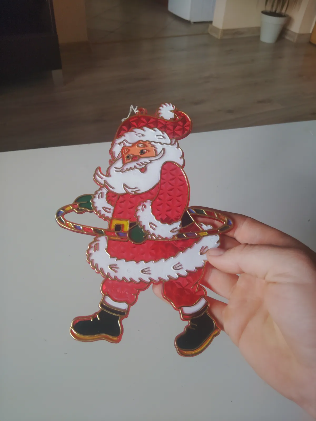 Witraże świąteczne plastikowe z lat 90