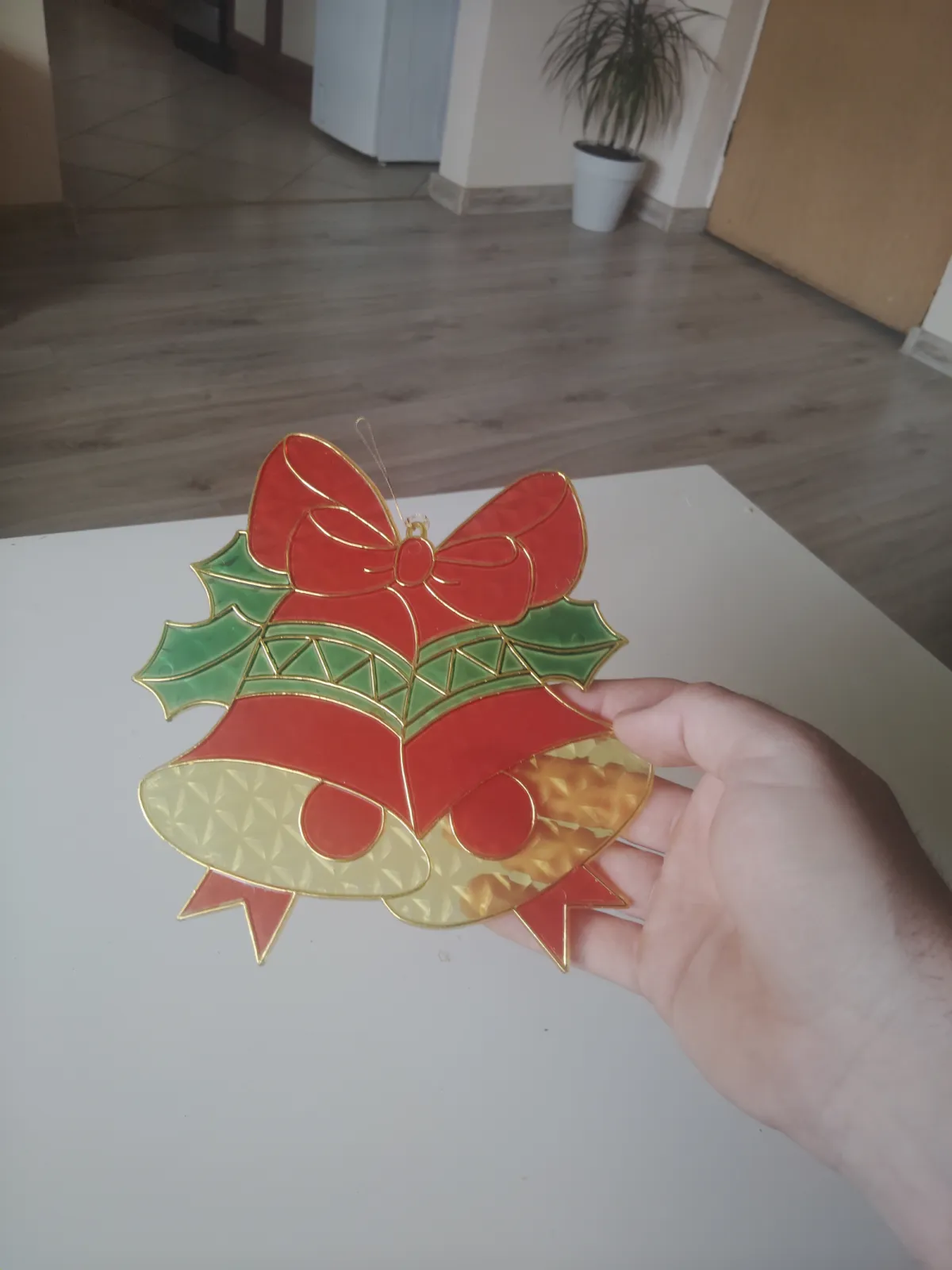 Witraże świąteczne plastikowe z lat 90