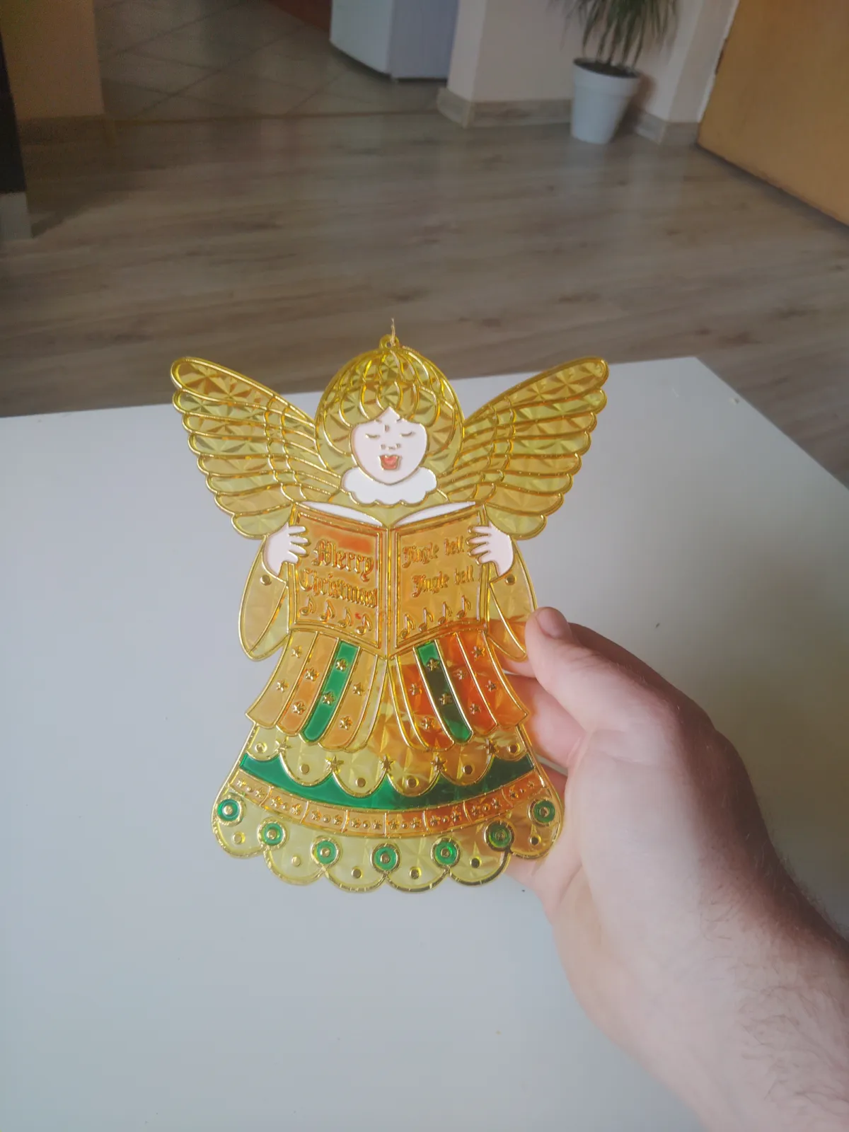 Witraże świąteczne plastikowe z lat 90
