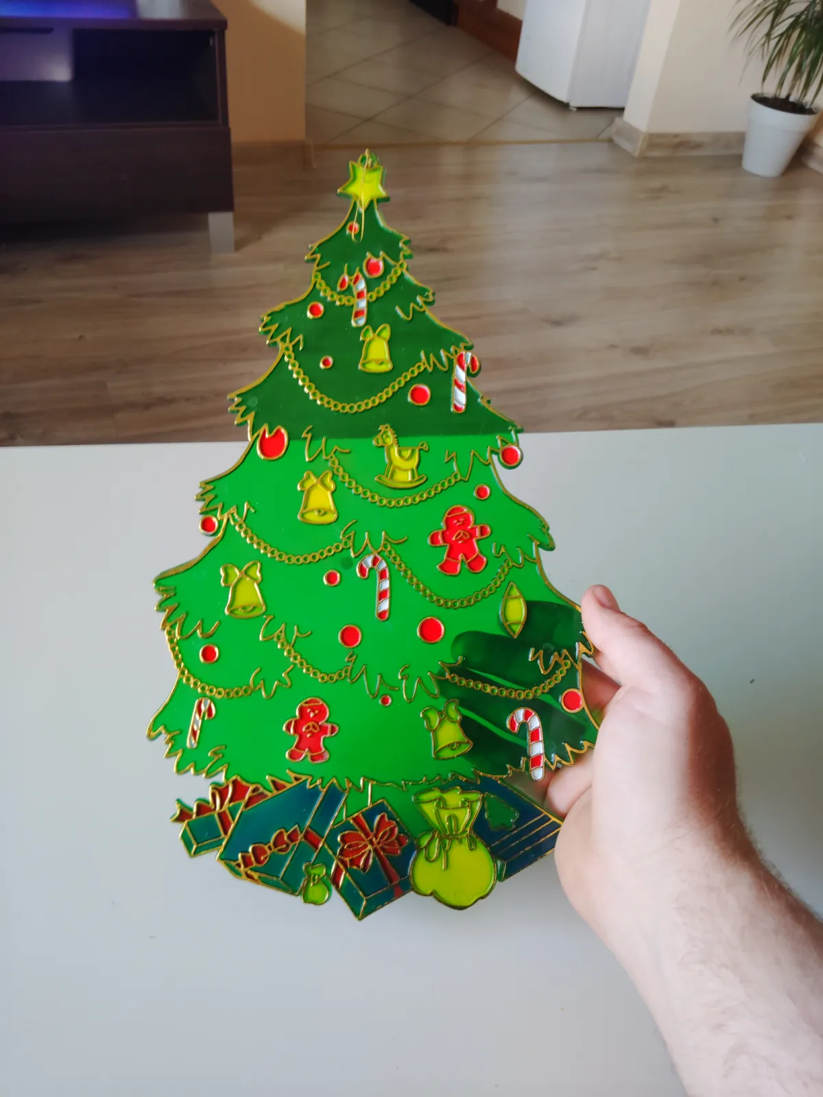 Witraże świąteczne plastikowe z lat 90