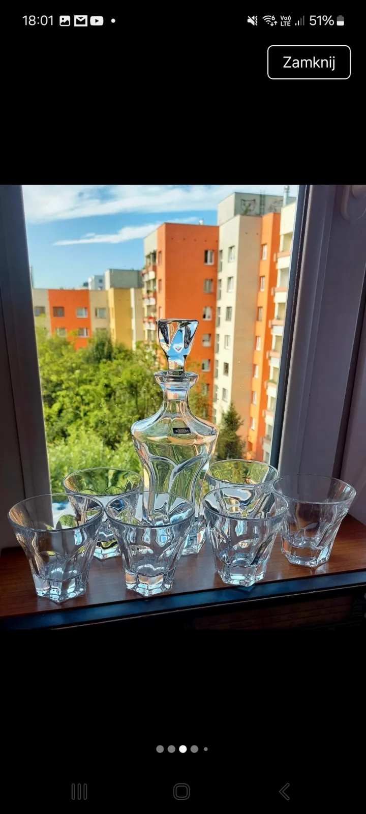 Zestaw, kryształów Bohemia.