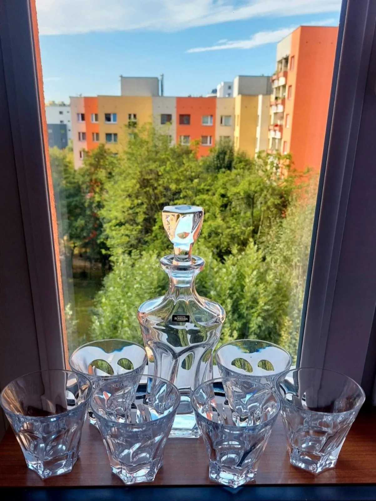Zestaw, kryształów Bohemia.