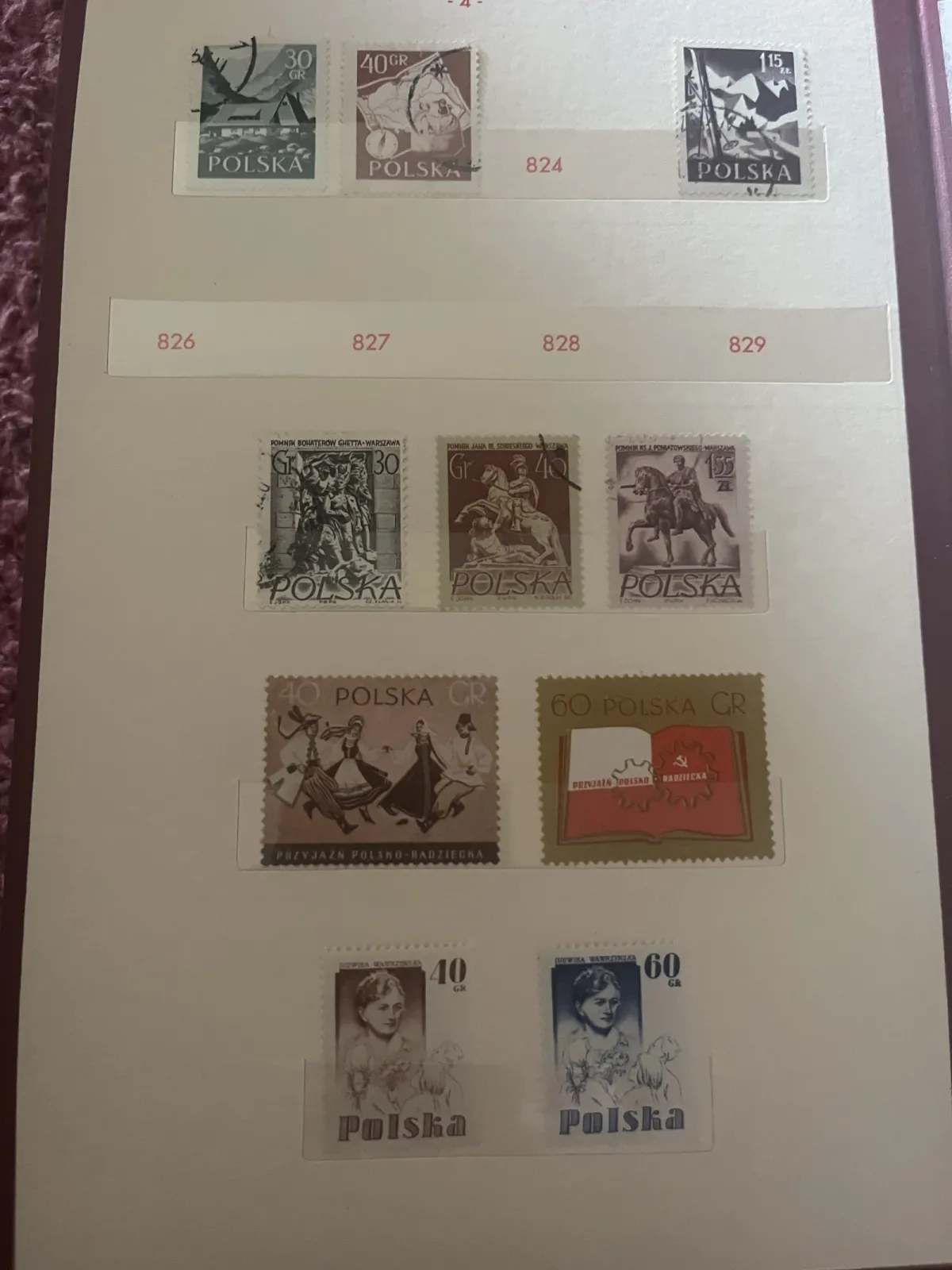 Klaser ze znaczkami pocztowymi 1956–1959 | Fischer | Stan idealny