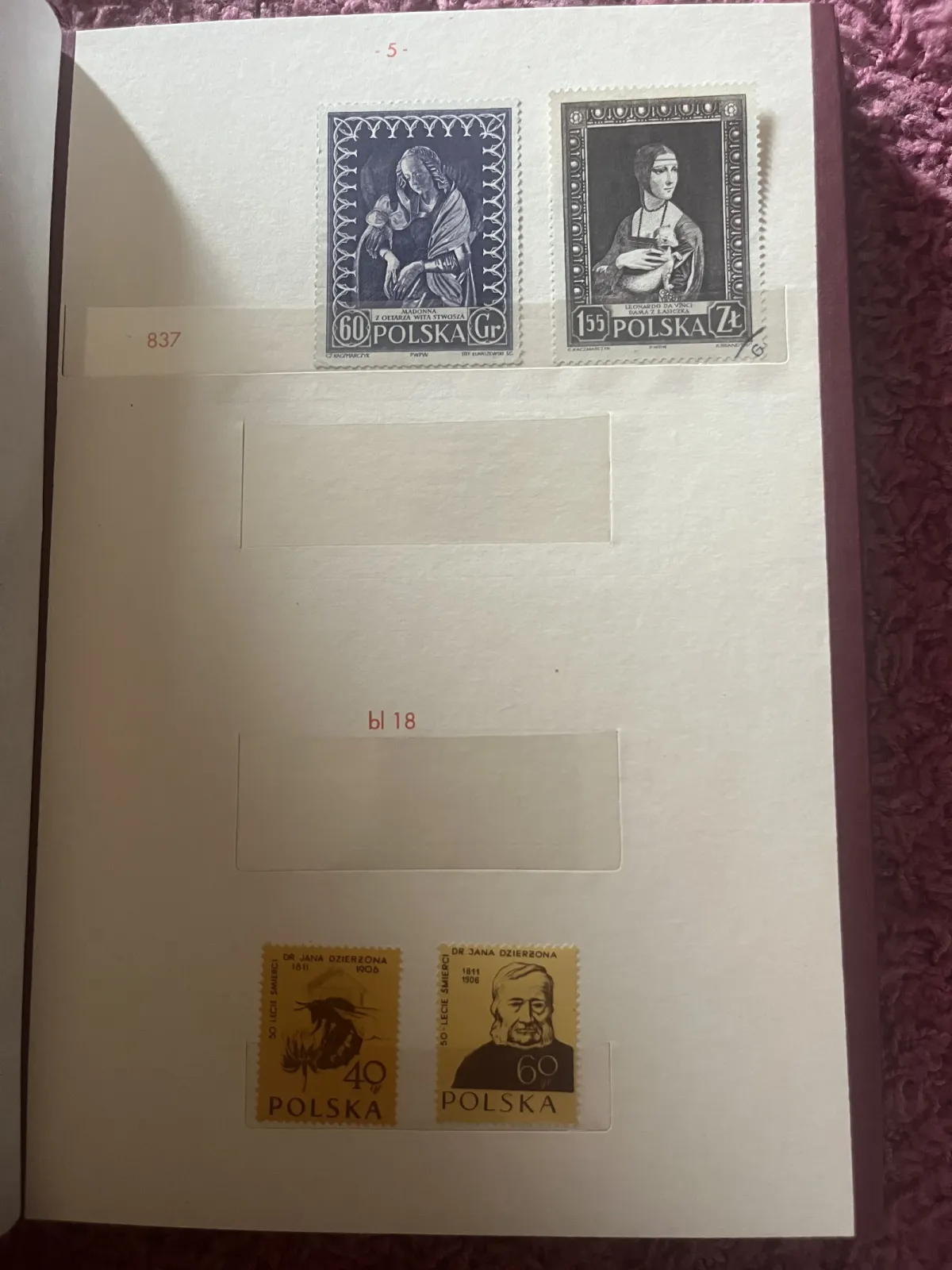 Klaser ze znaczkami pocztowymi 1956–1959 | Fischer | Stan idealny