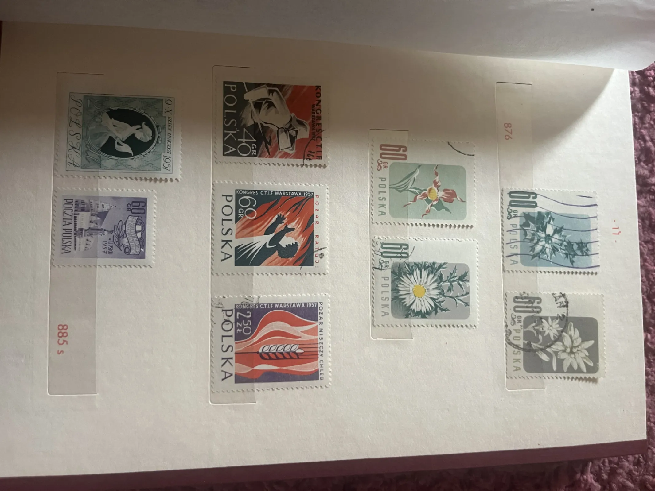 Klaser ze znaczkami pocztowymi 1956–1959 | Fischer | Stan idealny