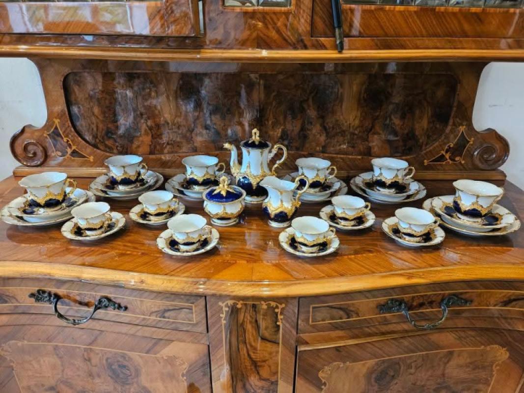 Porcelana Meissen B-Form, 23 kar. złoto