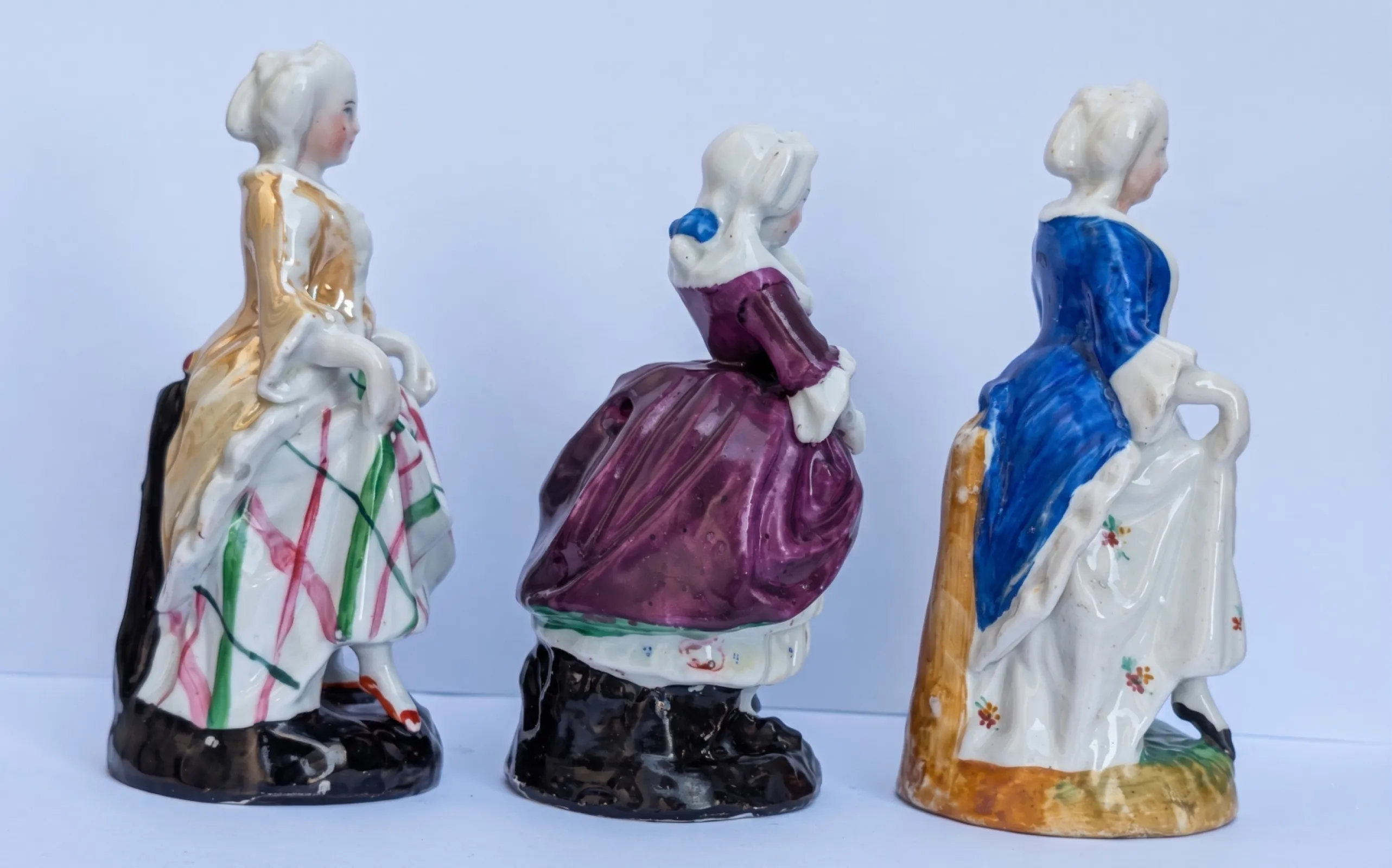 Zestaw 3 Antycznych Figurek Porcelanowych – Turyngia XIX/XX w.