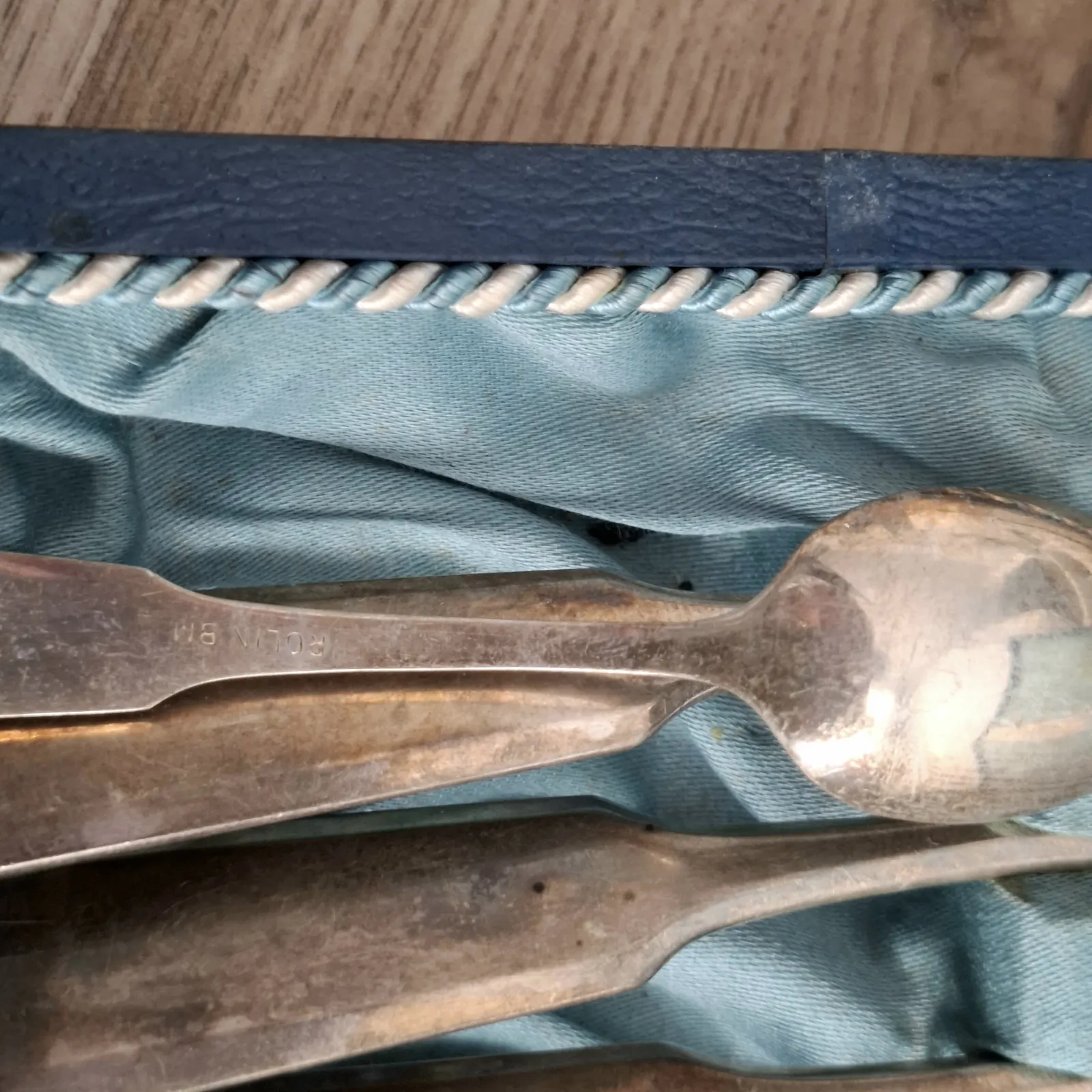 Józef Fraget sztućce zabytkowe Art Deco platerowane komplet w walizce t