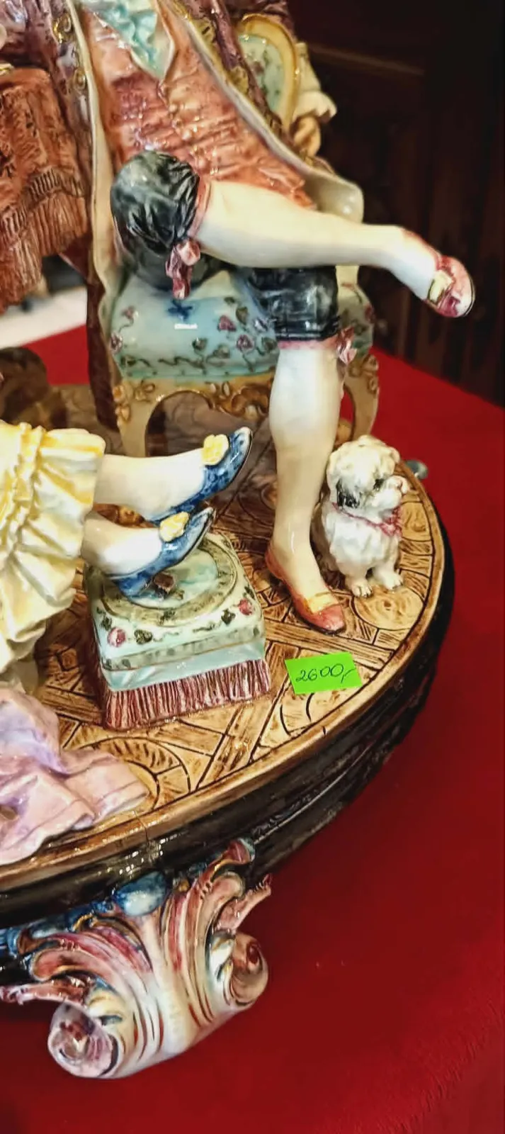 Figurka Porcelana Scena Dworska w Stylu Capodimonte Unikat