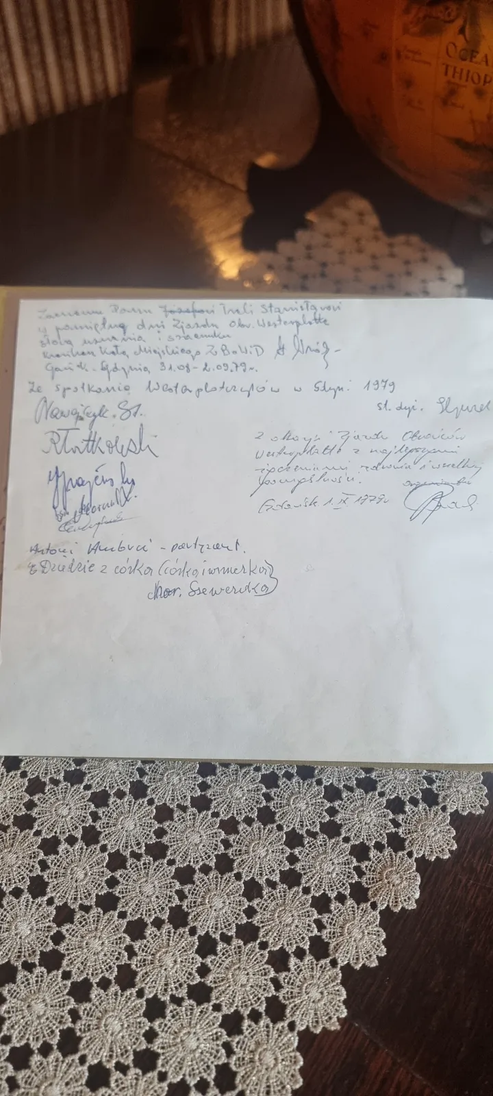 Unikat Westerplatte z podpisami,dedykacjami dla ppłk StanisławaTreli.