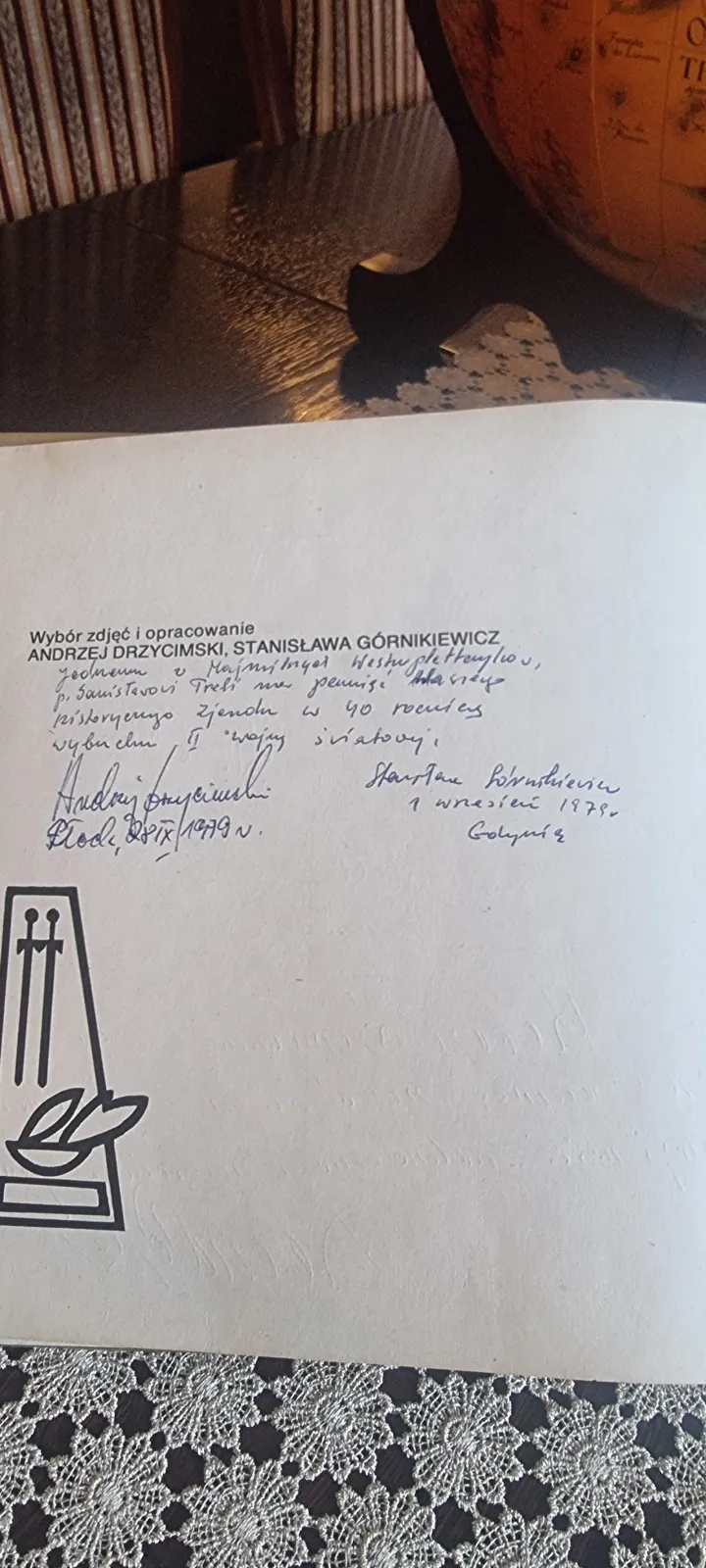Unikat Westerplatte z podpisami,dedykacjami dla ppłk StanisławaTreli.