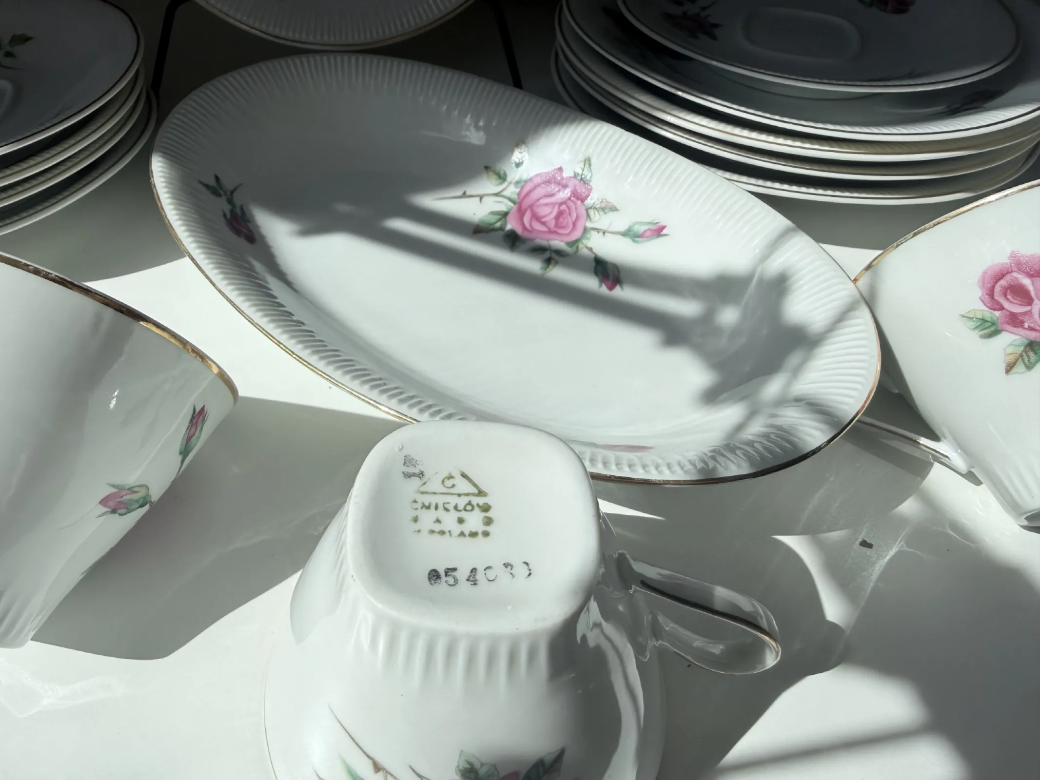 Serwis porcelanowy Ćmielów Róża vintage