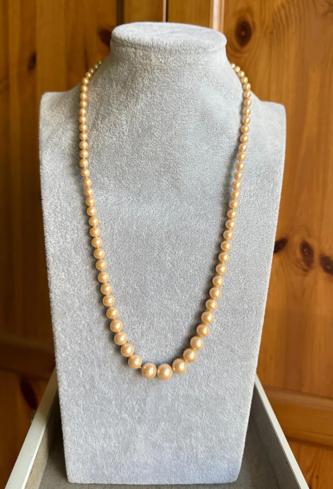Elegancki naszyjnik z pereł, vintage z lat 1950–1970