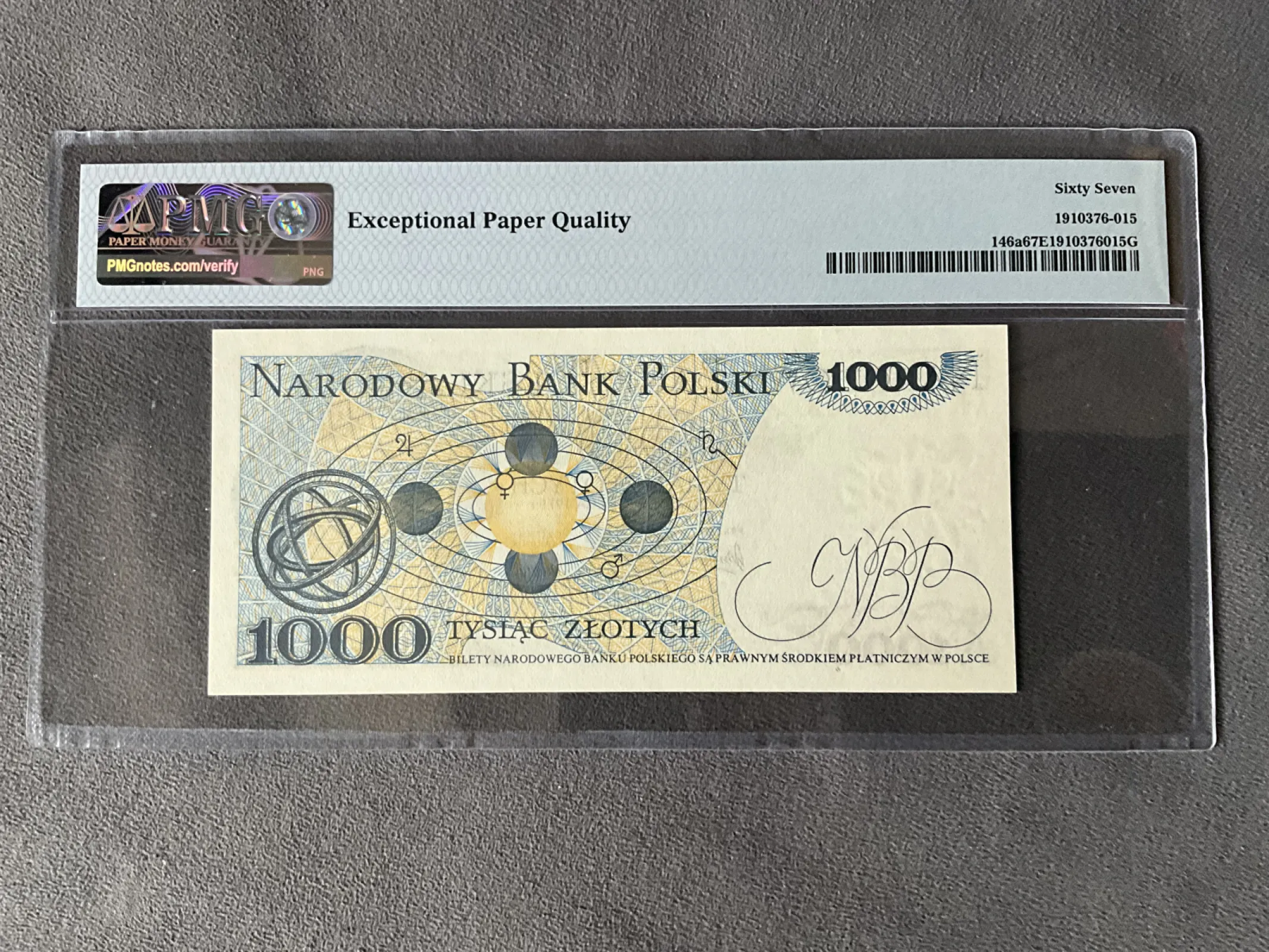 1000 zł 1975 rok PMG 67 EPQ
